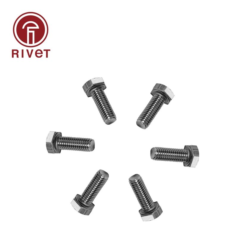 Hex Set Screw M18 DIN 933. A2/ 304 Stainless Steel fully threaded bolt 
