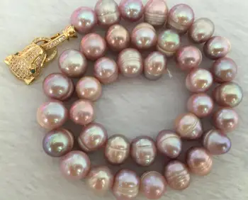 

gorgeous 12 -13mm south sea baroque lavender pearl necklace 18" KKK
