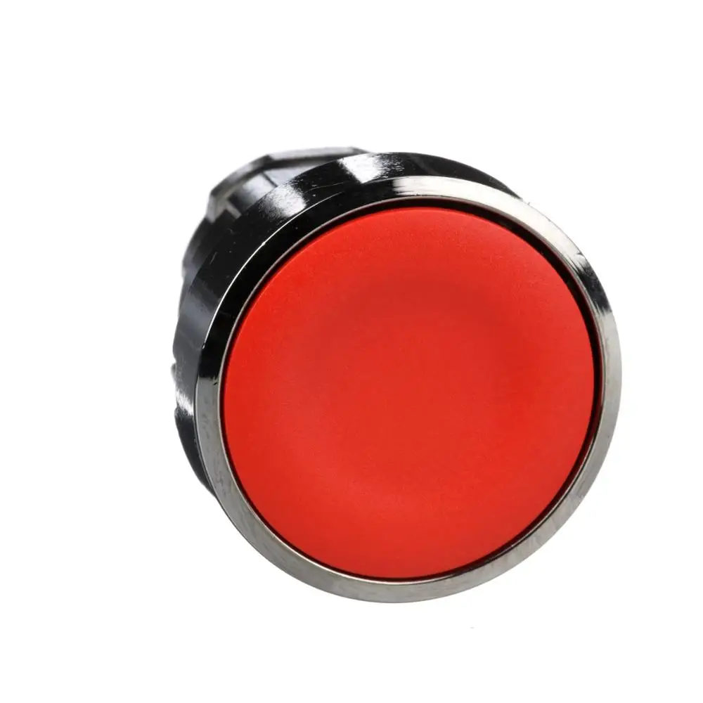 

ZB4BA4 Push button head, metal, flush, red, Ø22, spring return, unmarked