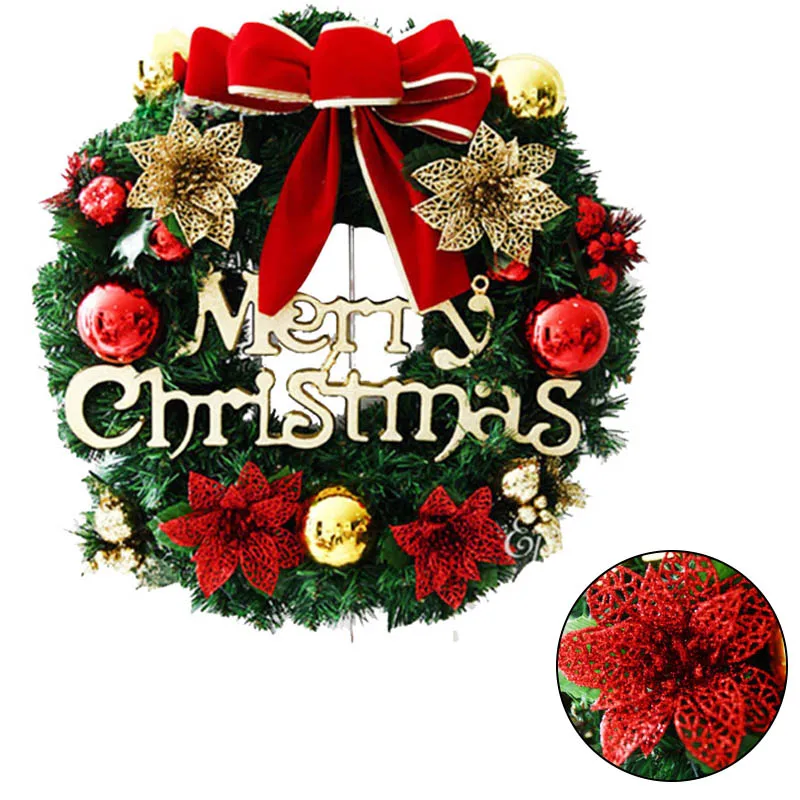 

Christmas Wreath Artificial Greenery Spruce Wreathes Decorative Wreath Xmas Ball Gift Box 2019ing