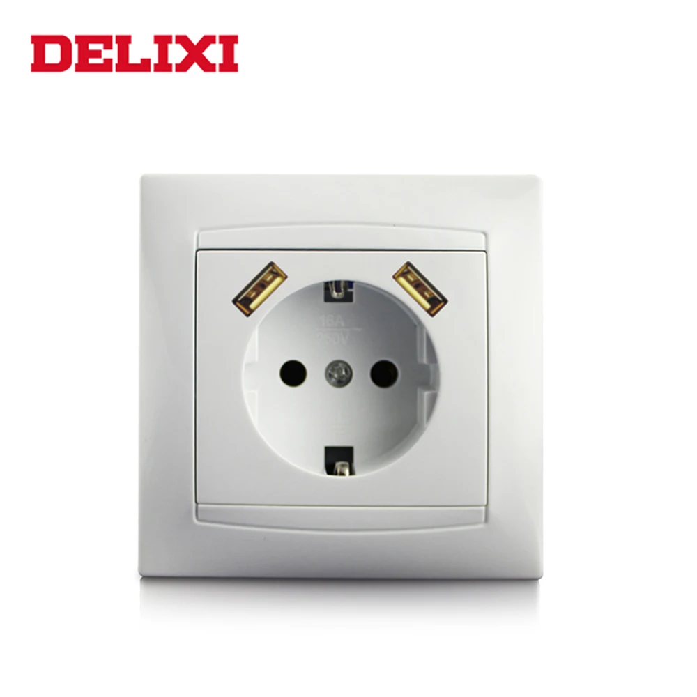 light switch socket electrical outlet 9206 16a wall EU standard delixi power | Обустройство дома