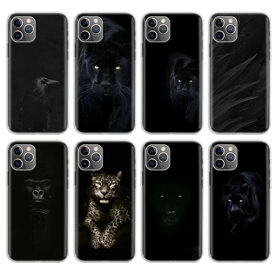 

animal glasses smile black Phone Case For Apple iPhone 11 Pro 6 6S 7 8 Plus 10 X XS MAX XR 5 5S SE Phone Case Cover