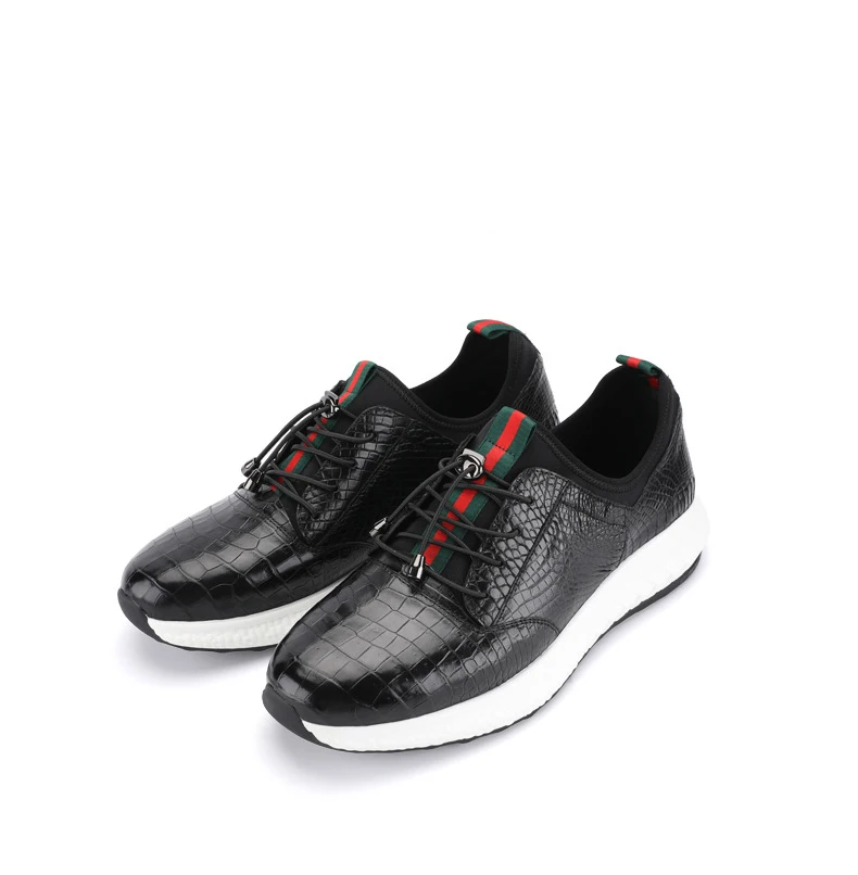 Роскошная спортивная обувь для отдыха для мужчин, сиамские качественные кроссовки из крокодиловой кожи