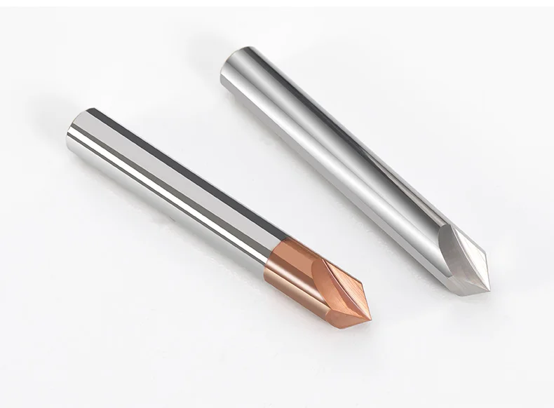 CNC Wolframkarbid Fase Fräser Aluminium Kupfer, 60 90 120 GRAD Entgraten Schaftfräser für Stahl V-Nut Fräser – Detail 6