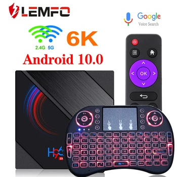 

LEMFO H96 Max H616 Smart TV Box Android 10 4GB RAM 64GB 1080p 4K BT GooglePlay Store Youtube H96Max Media Player Set top Box