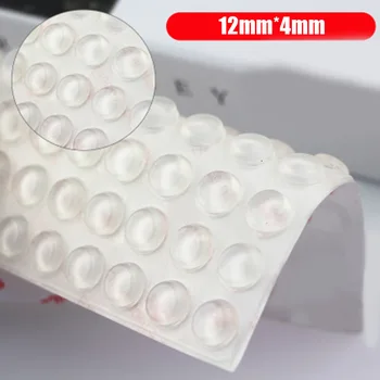 

64Pcs/sheet Silicone Transparent Buffer Pads Self-adhesive Collision Cushion Furniture Cabinets Door Bumper Cushions LAD