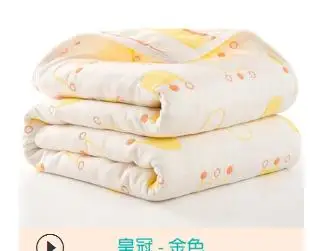 Детское одеяло 110 см Муслин Хлопок 6 слоев Толстый новорожденный пеленание осень пеленание ребенка постельные принадлежности одеяло для новорожденных - Цвет: 14