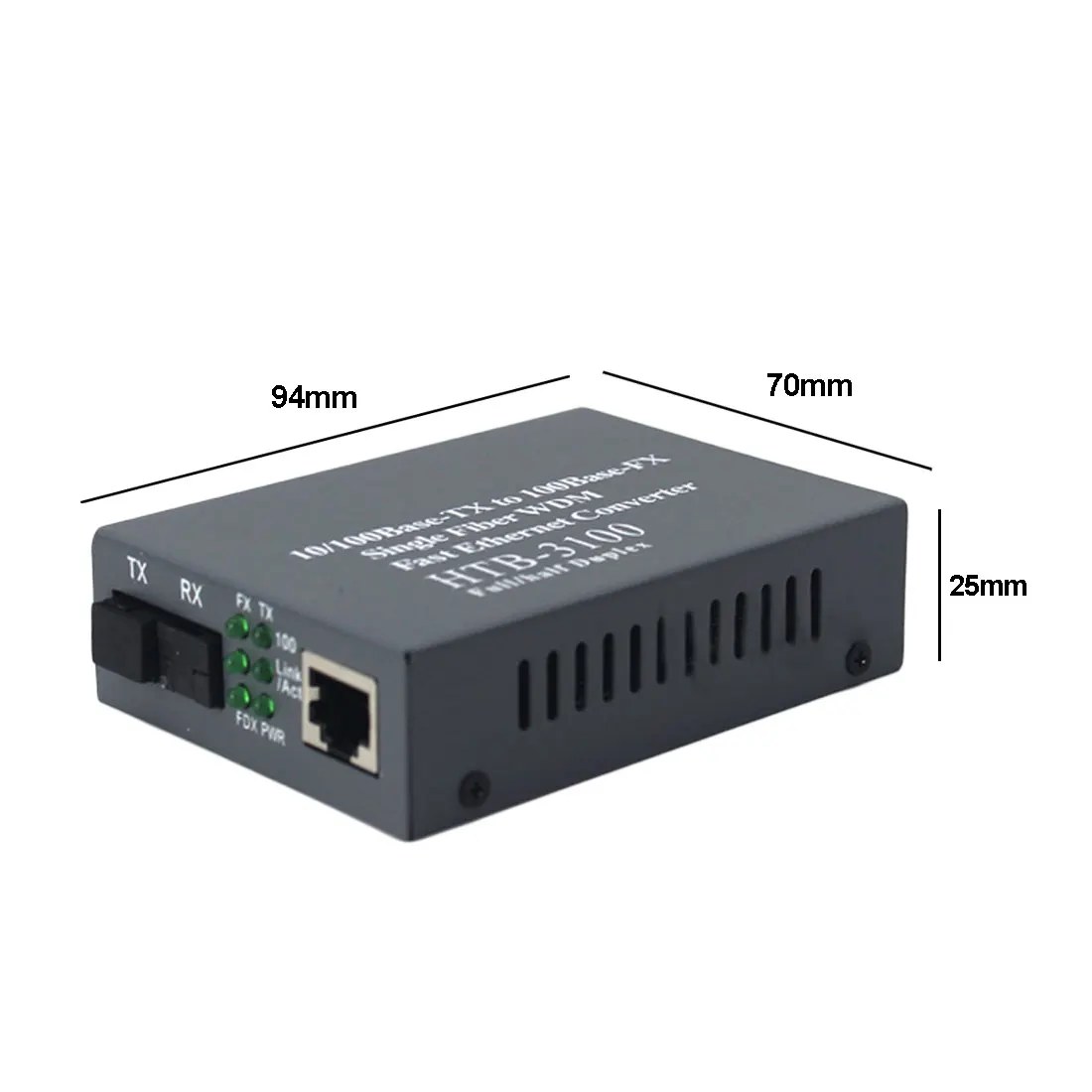 Конвертер сто мегабайт Ethernet медиа-конвертер одиночный волоконный трансивер одномодовый одиночный преобразователь Оптического Волокна