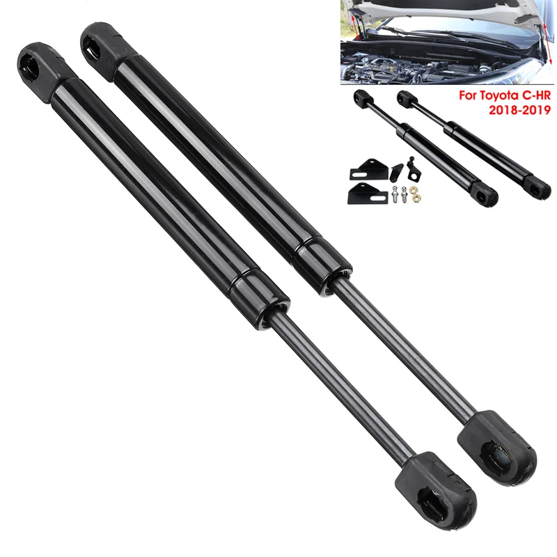 

1Pair Car Front Engine Hood Lift Supports Props Rod Arm Gas Springs Shocks Strut Bars For Toyota CHR C-HR 2018 2019