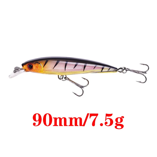 Proleurre Fishing Lures 11cm 13.8g Sinking Minnow Wobblers Plastic Artificial Baits With Hook for Bass Pike Carp Swimbait Tackle 90mm 7.5g