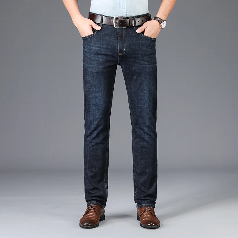 BROWON Designer Jeans Men 2020 Summer Mid-weight Straight Full Length High Quality Men Trousers Vintage Mens Clothing BROWON Designer Jeans Men 2020 Summer Mid-weight Straight Full Length High Quality Men Trousers Vintage Mens Clothing