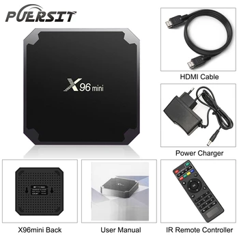 

X96mini new Android 9.0 X96 mini Smart TV BOX S905W Quad Core support 2.4G Wireless WIFI media box Top Box ship from France