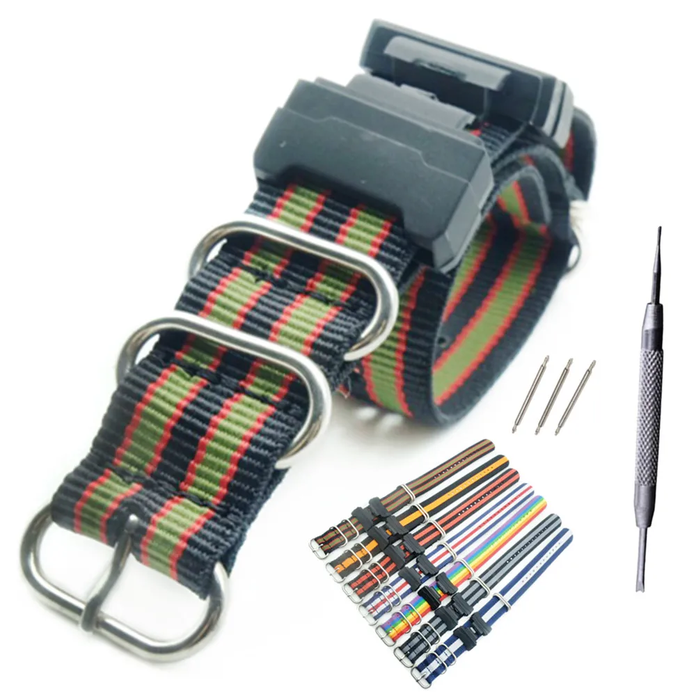 Set Di Terminali Per G-Shock/Gd/Ga -110 120 400 Ga-700 + Cinturino In Nylon Cinturini