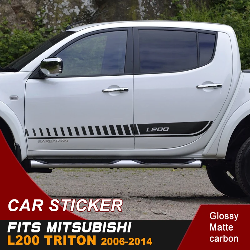 2 шт. тела боковой талии Градиент стиль графический винил для mitsubishi l200 triton