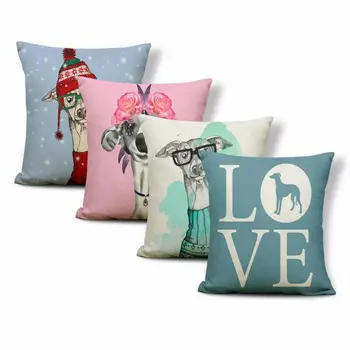 

Greyhound Cushion Cover Pillow Keep On Smile Rose Country Style Settee For Teen decorative pillows