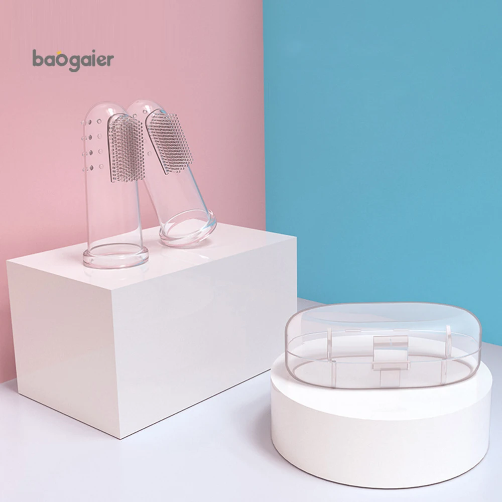 Детские Силиконовые Зубные щётки Baogaier Товары для новорожденных щётка удаления