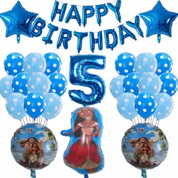 

39pcs Moana balloons 30inch Number baloon moana party supplies moana theme birthday party decoration kids toys globo girls gifts