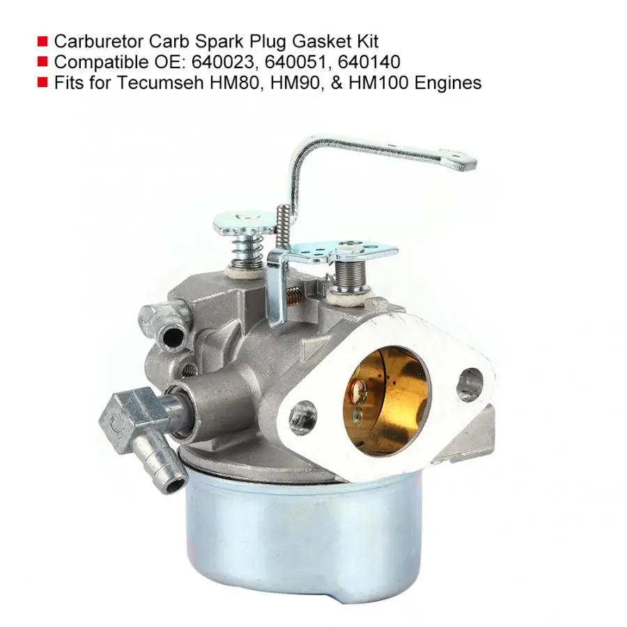 Карбюратор Carb Свеча зажигания Комплект прокладок подходит для Tecumseh HM80 HM90 HM100 двигатели 640023 бренд высокое качество автомобильные аксессуары