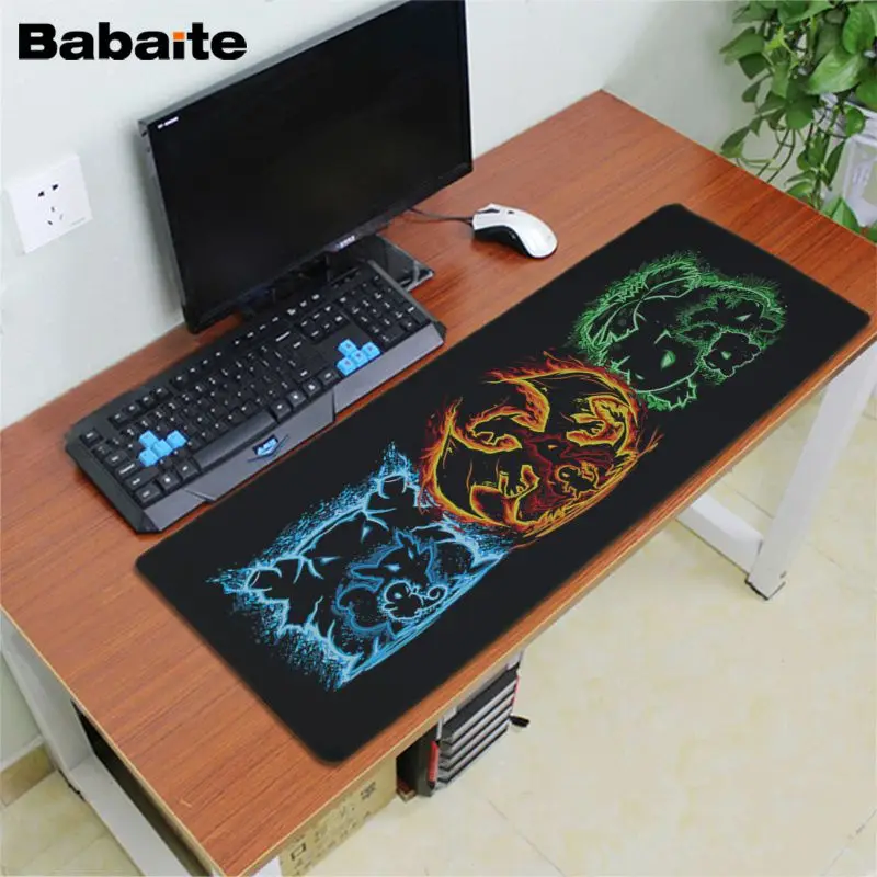 Lock Edge 30x80cm Babaite pokemon резиновая мышь прочный Настольный коврик для мыши Скорость/Управление версия большой игровой коврик для мыши - Цвет: Lock Edge 30x80cm