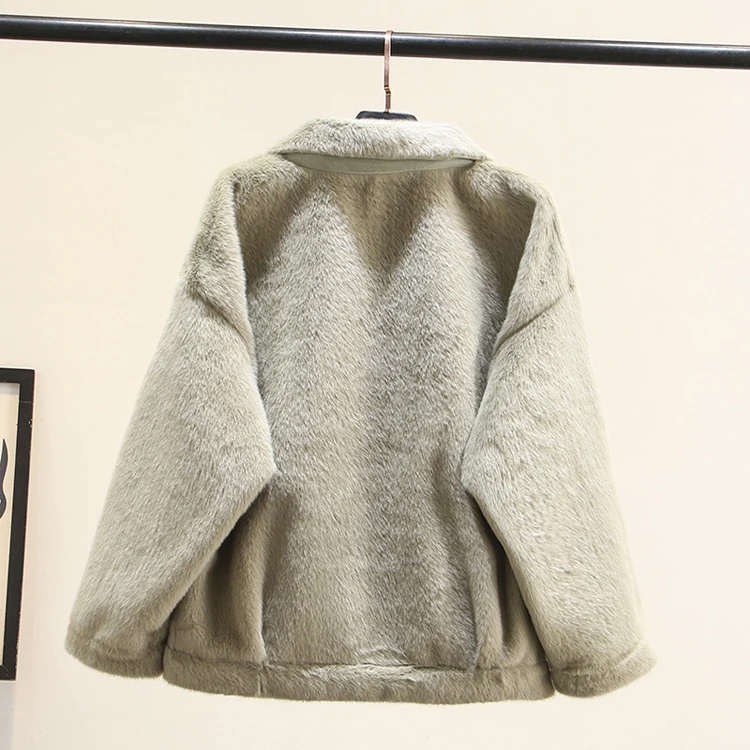 Размера плюс XL-3XL Новинки для женщин по сравнению с Размеры d зимнее теплое однотонное Цвет искусственной норки Меховая куртка пальто для детей Верхняя одежда средней длины с искусственным Меховая Куртка Верхняя одежда для детей