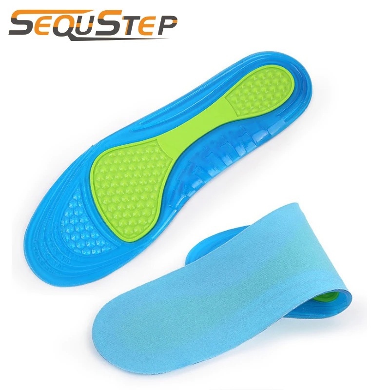 2 Men's Large Silicone Insoles Pad Cushions Feet Shoe Walking Running foot-care