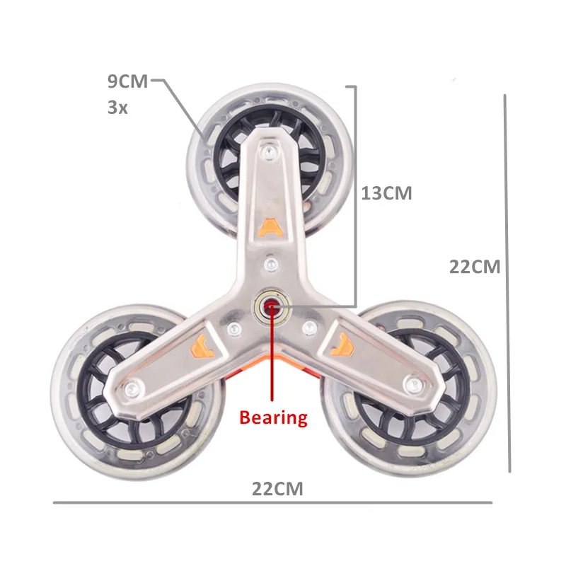 ALWAYSME 1PCS Climb Stair Crystal Wheel