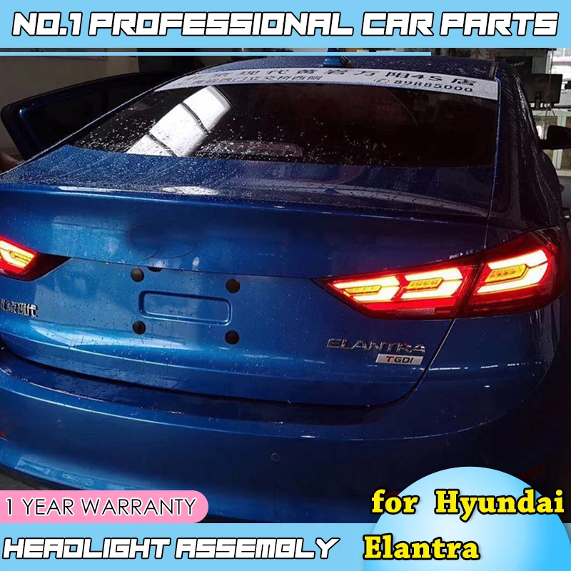 Автомобильный Стайлинг стоп-сигнал, сигнал заднего хода для hyundai Elantra Avante- светодиодные задние фонари задний фонарь DRL+ тормоз+ Парк+ Сигнальные огни