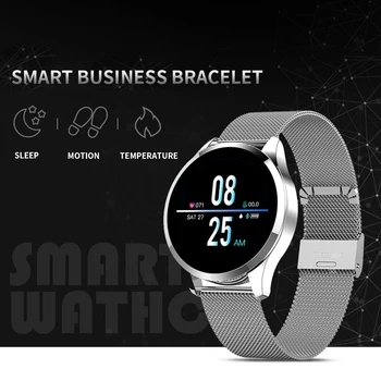 

Waterproof Pedometer APP Supported Fashion Call Notification Multifunctional USB Steel Band Fitness Heart Rate Smart Watches