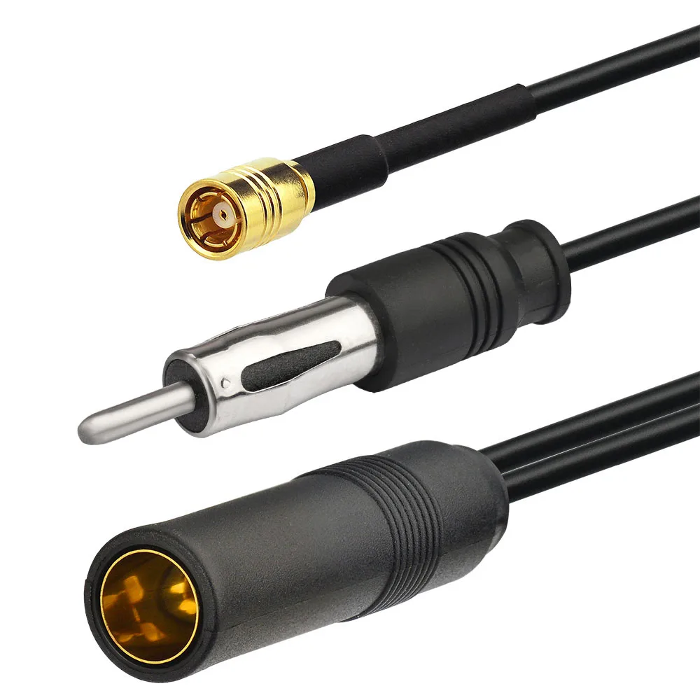 Eightwood DAB Автомобильный Разветвитель SMB Din Женский Pigtail RG174 кабель 30 см для AM/FM + Радио