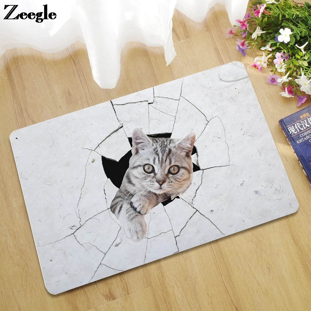 Rubber Carpet for Living Room and Hallway Absorbent Bedroom Door Mat Non-Slip Bedroom Carpet Creative Foot Mat