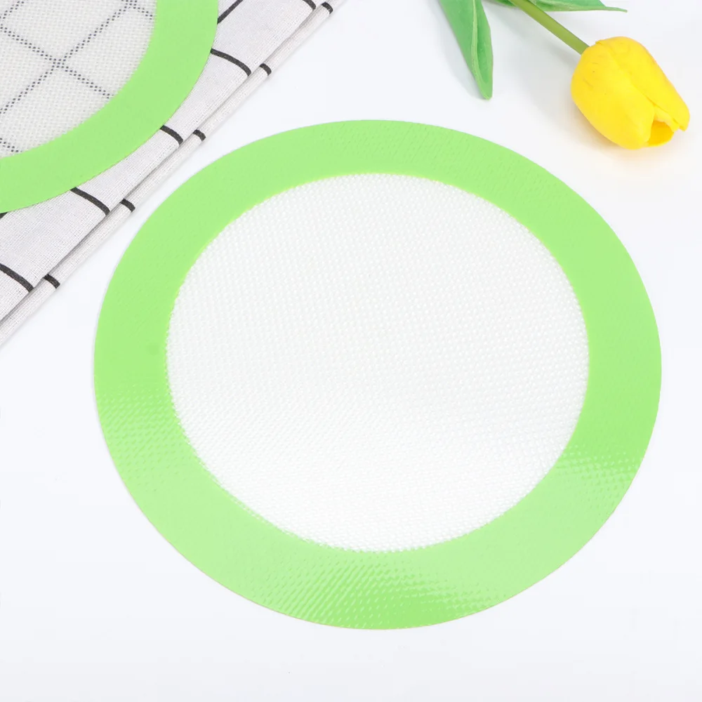 3 Pcs Silicone Baking Mat Round Heat Resistant Barbecue Mat Non-stick Baking She 