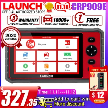 

LAUNCH X431 CRP909E OBD Diagnostic Tool CRP909 E Professional Full System Car Scanner Has IMMO/Intector Coding More Functions