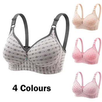 

WNEYUJH Women Print Push Up Seamless Bra Sexy Lingerie Gathered Bras One-Piece Underwear Comfortable Largs Size Thin Bra