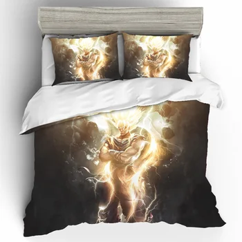 

Dragon Ball Single Bedding Set Comforter Bedding Sets Cool Anime Bedclothes Duvet Cover Set Bed Linen Bed Sheets and Pillowcases