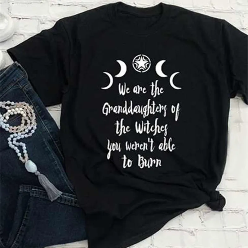 Мы-дедушки ведьм, женская черная футболка в готическом стиле, подарок на Хэллоуин для девушек, топ, футболка
