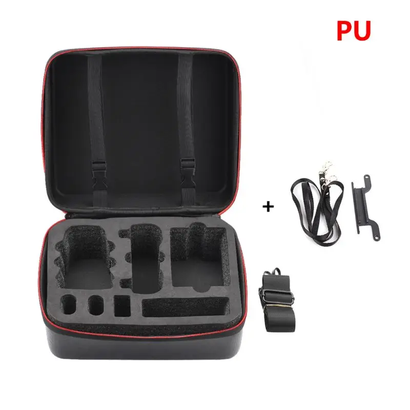Портативный водонепроницаемый ударопрочный нейлон/PU чехол для переноски сумка для хранения с удаленным шнурком для DJI Mavic Mini - Цвет: PU Leather