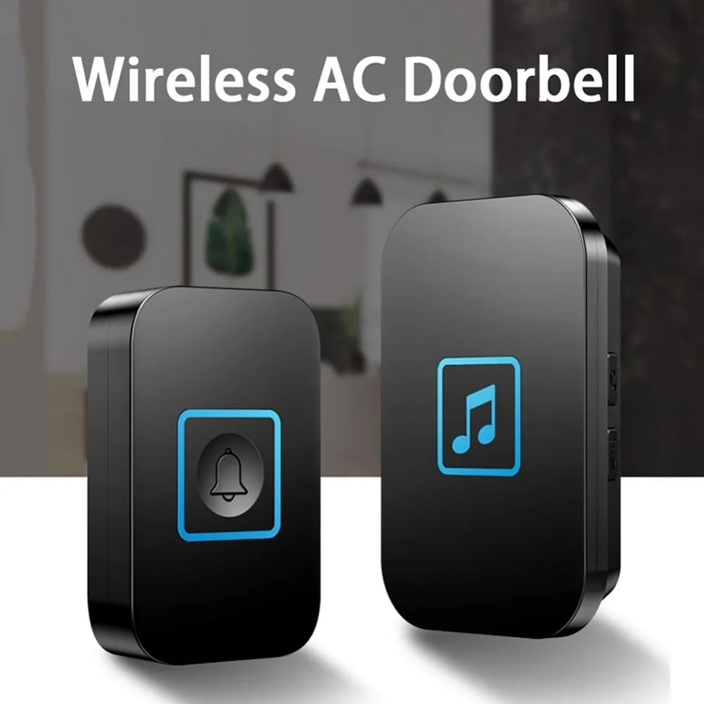 

Self-Powered Waterproof Wireless DoorBell LED Light No Battery Home Cordless Door Bell 3 Plug For Choose 1 2 Button 1 2 Receiver