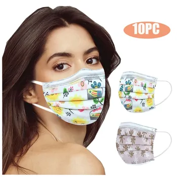 

10PC Adult Reusable Face Mask Windproof Mouth Mask Washable Mouth Cover Breathable Cloth Face Shield mondmaskers Mascherine