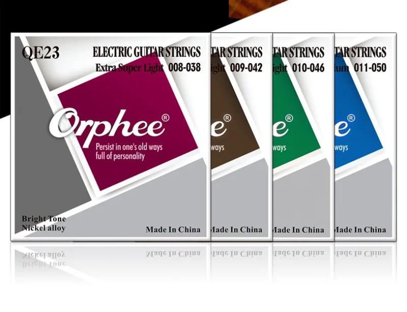 Гитарные Струны Orphee QE серии никелированный сплав гальванические Струны для электрогитары Замена QE23/QE25/QE27/QE29/100 шт