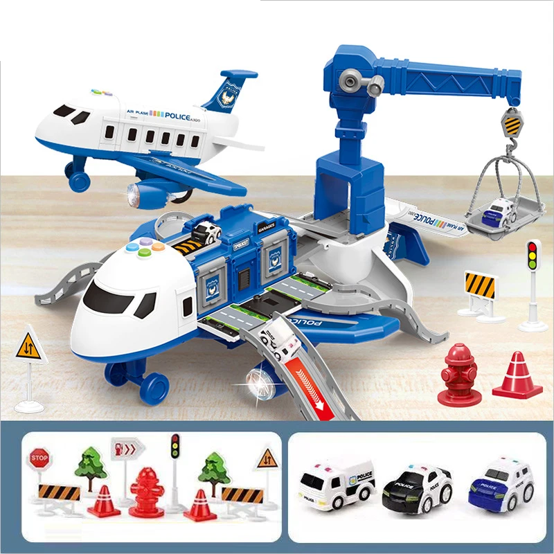 XL Airplane Vehicle Play Sets (3 Styles) Police, Construction or