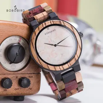 

reloj hombre BOBO BIRD Wood Handmade Watch Men Top Brand Luxury Quartz Wristwatches for Man Clock Great Gift for Him Drop Ship