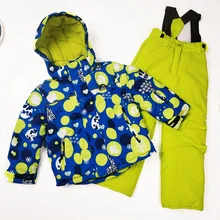 Детский лыжный костюм; Детские брендовые водонепроницаемые теплые зимние куртки и штаны для мальчиков и девочек; зимняя одежда для катания на лыжах и сноуборде