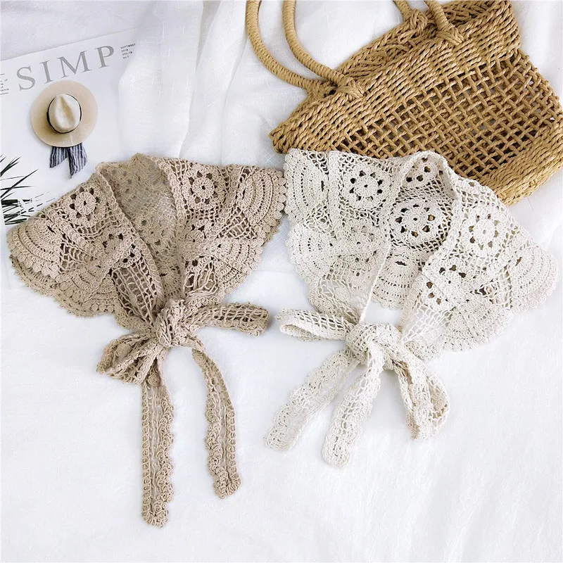 

New solid color triangle towel sunbird lace female joker little scarf wrist during the spring and autumn winter scarves