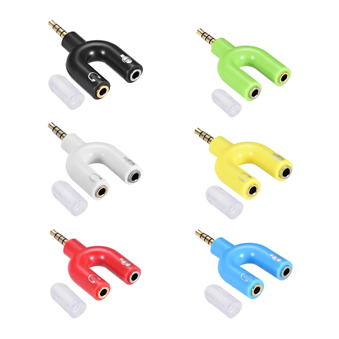 

uxcell 3.5mm 4 Pole Stereo Male to Dual 3.5mm Female Connector Splitter Audio Video Cable Power Adapter for Audio and Video