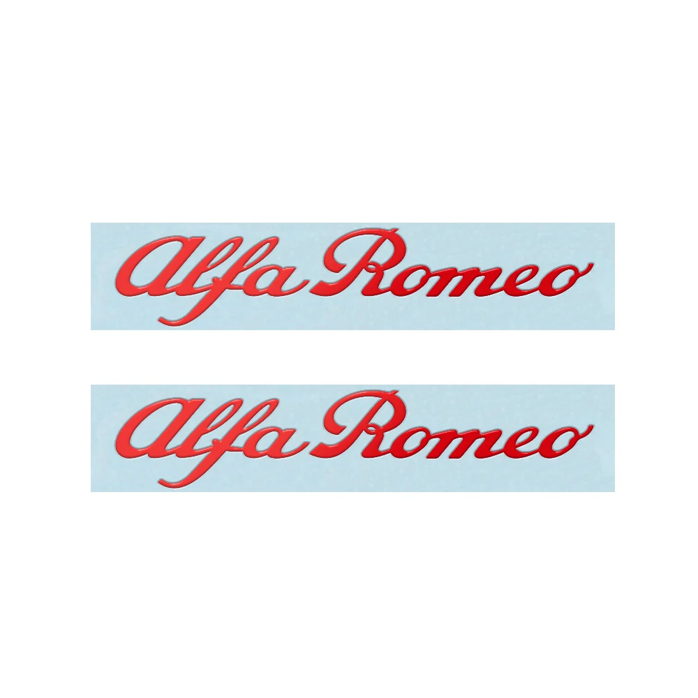 10 шт. автомобильный никелевый металлический стикер для Alfa Romeo 155 159 147 GT 156 Mito Giulia Giulietta Stelvio эмблема значок наклейка - Название цвета: 2pcs Red