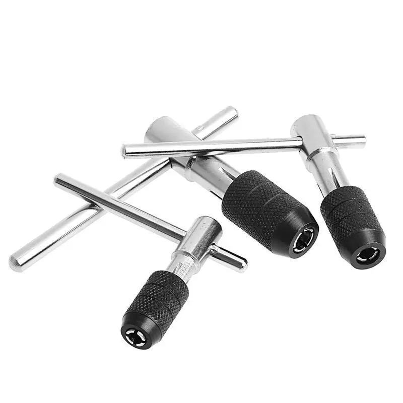 Drill Tap Adjustable T Handle Ratchet Tap Holder Wrench Metal Drills