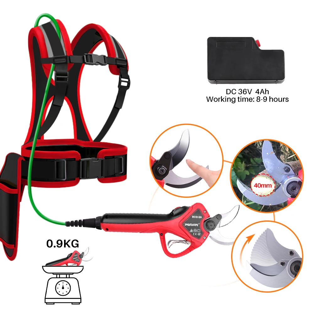 Cesoie Elettriche Progressive Con Protezione Per Le Dita, Potatore Elettrico, Cesoie Potatore Da Giardino Potatore A Batteria Ce Potatore