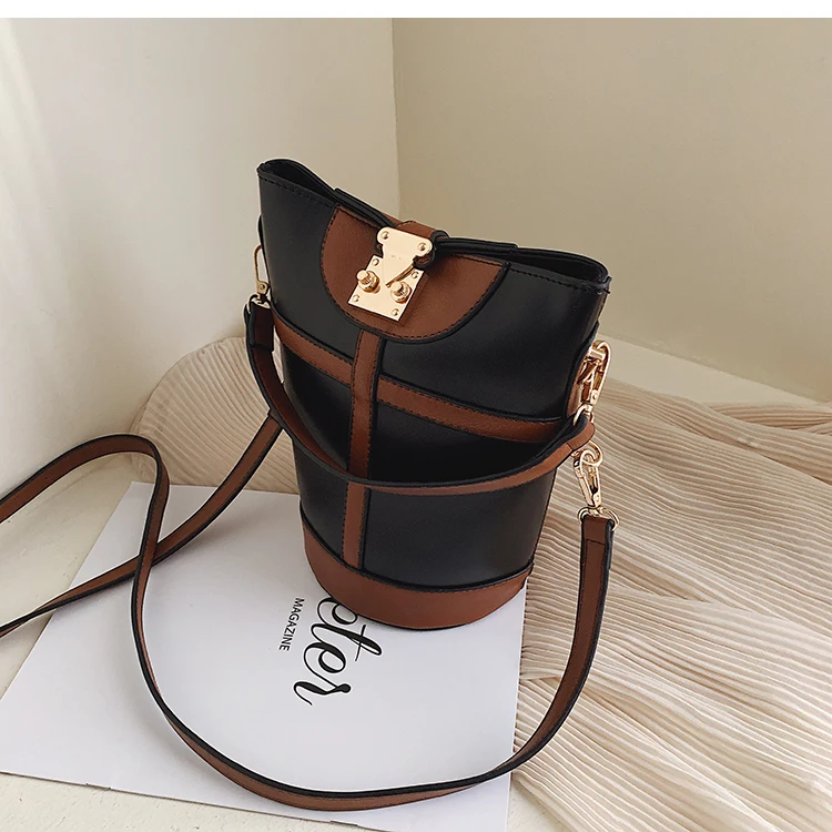 iVog New Arrival Everyday Female Small Shoulder Crossbody Handbag Geometric louis Fashion Bucket Bags for Women