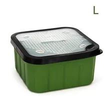 

Green Fishing Tackle Box Fishing Maggot Bait Lure Hook Storage Boxes With Perforated Lids Fishing Accessories
