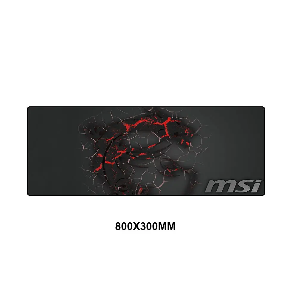 MSI коврик для мыши большой XXL геймер Противоскользящий резиновый коврик игровой коврик для мыши к клавиатуре ноутбук скорость мыши мышь стол игровые коврики - Цвет: MSI-008-80x30